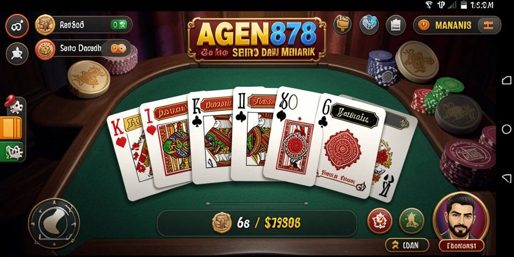 Tampilan gameplay yang menegangkan dari AGEN878 saat bermain Domino.