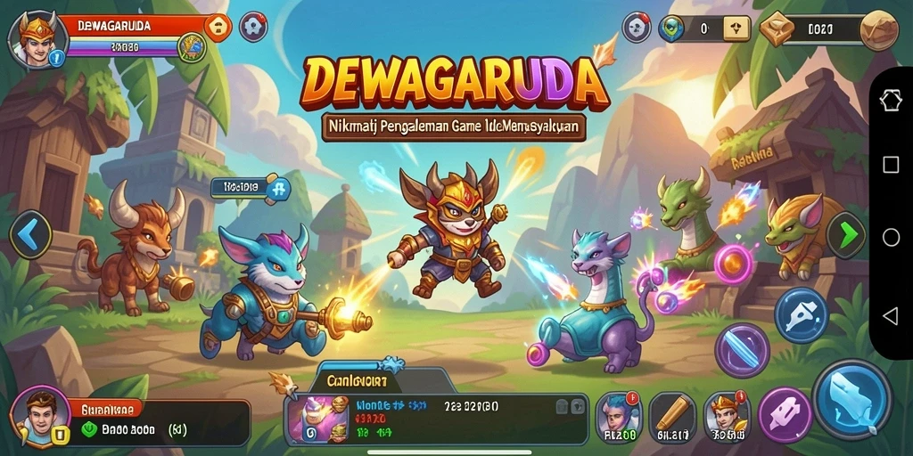 Tampilan gameplay <strong>DEWAGARUDA</strong> yang seru dan menyenangkan saat berlangsung secara otomatis.