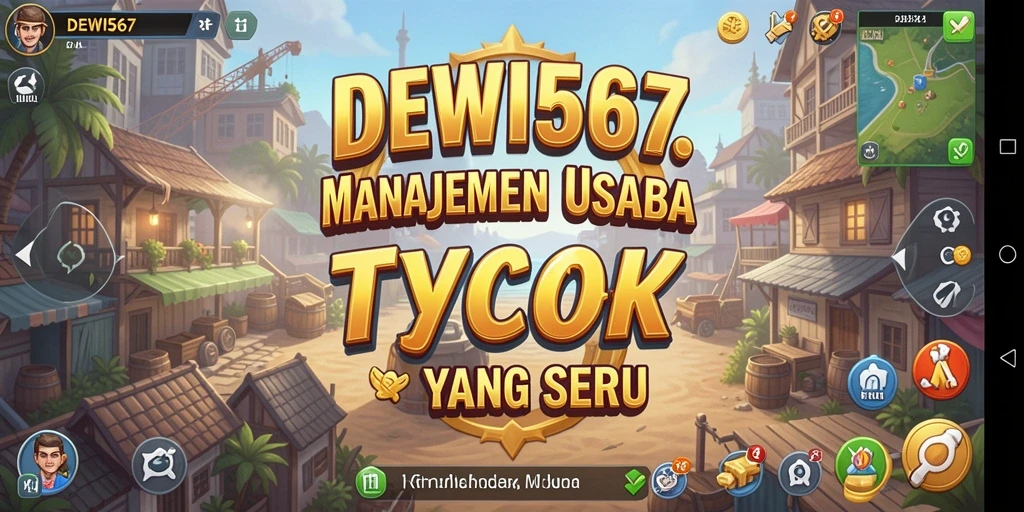Tampilan gameplay DEWI567 yang menyerupai simulasi bisnis yang menarik.