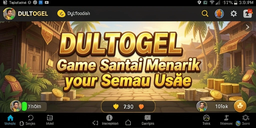 Tampilan gameplay DULTOGEL yang penuh warna dan menarik.