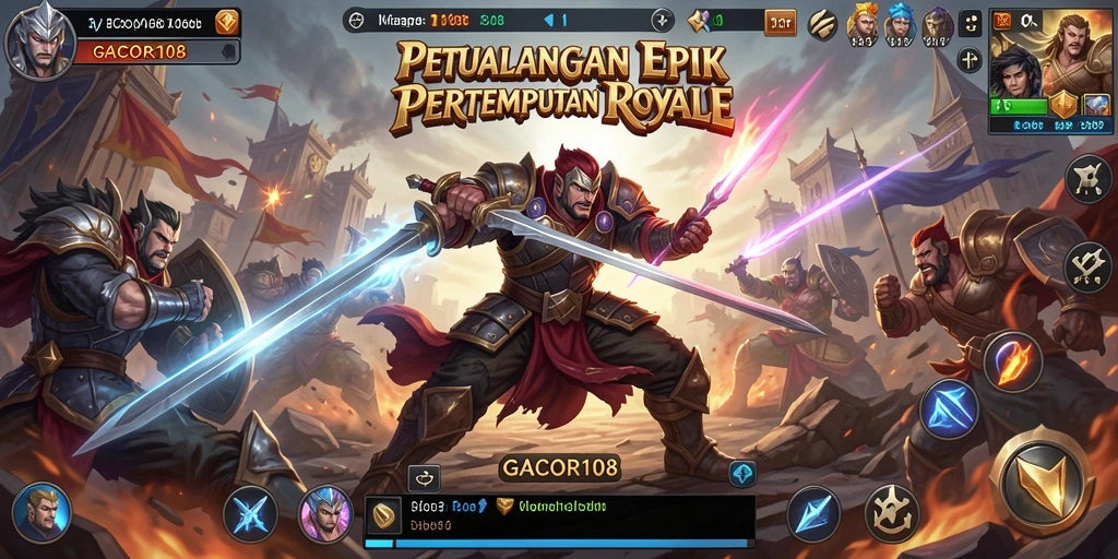 Screenshot GACOR108 menampilkan aksi pertempuran yang intens dalam Battle Royale.