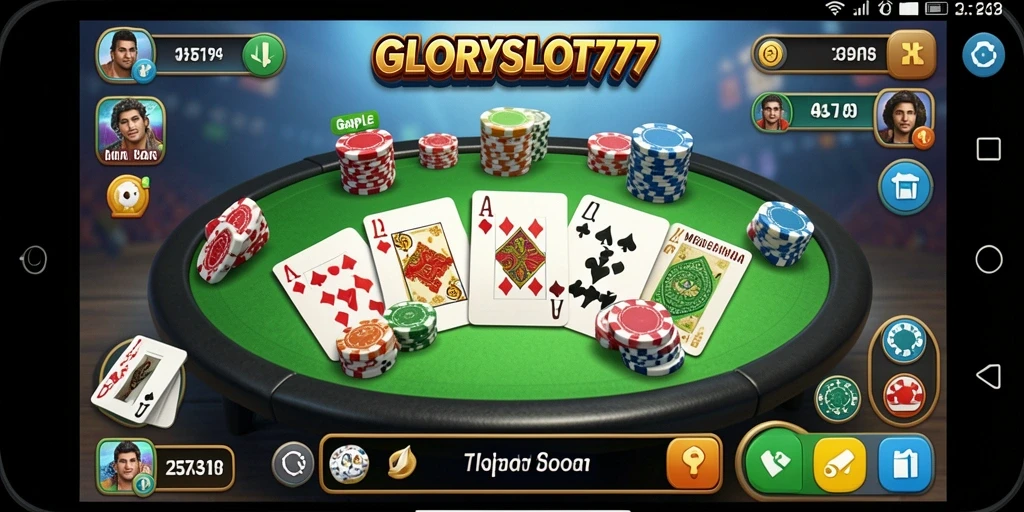 Tampilan menarik dari gameplay Gaple di GLORYSLOT777.