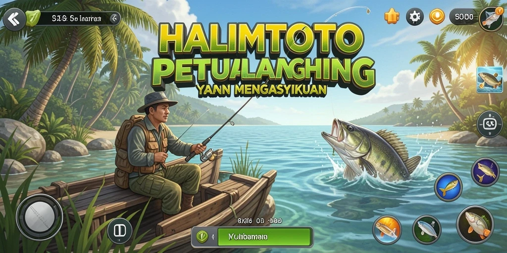 Tampilan gameplay HALIMTOTO yang menakjubkan dan penuh warna.