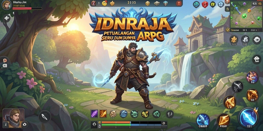 Screenshot gameplay IDNRAJA yang menunjukkan pertarungan seru dan strategi.