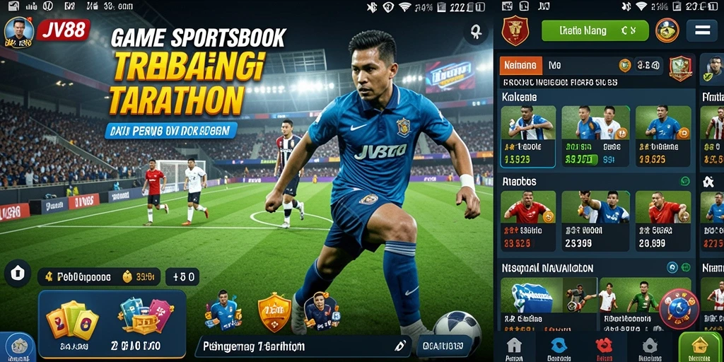 Tampilan utama JV88 yang menampilkan berbagai pilihan taruhan olahraga.