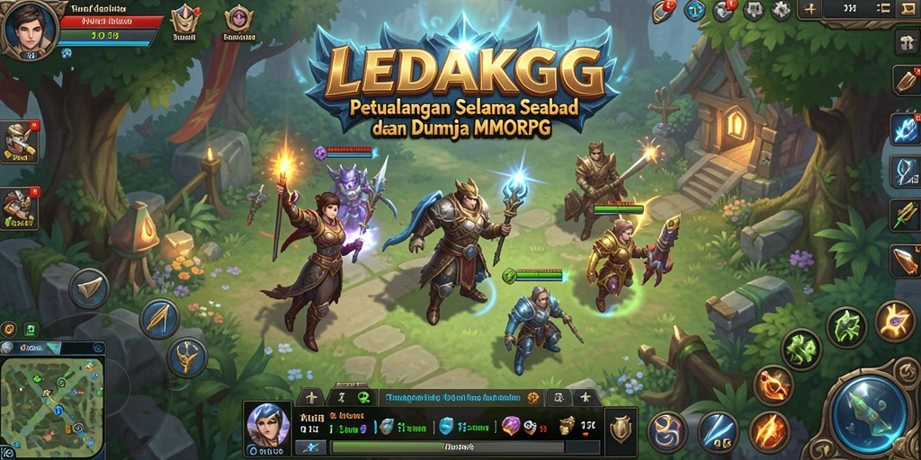 Tampilan gameplay LEDAKGG yang mendebarkan dalam dunia MMORPG.