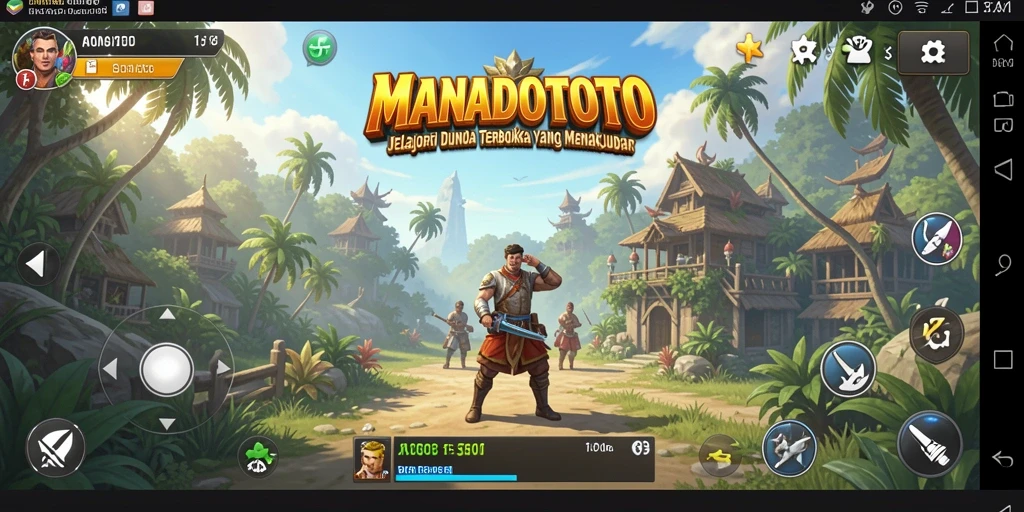 Tampilan gameplay <strong>MANADOTOTO</strong> yang memukau dalam dunia terbuka.