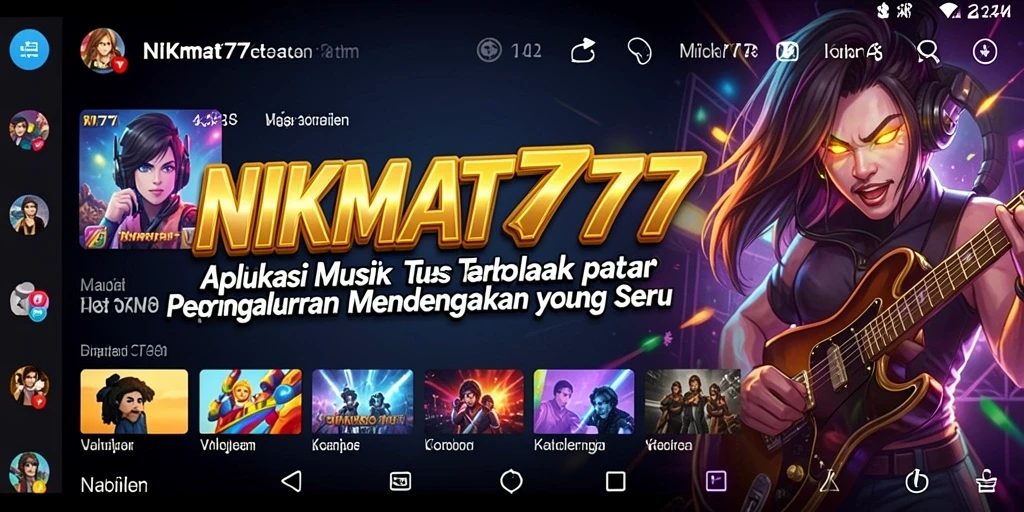 Tampilan gameplay NIKMAT777 yang menampilkan koleksi musik interaktif.
