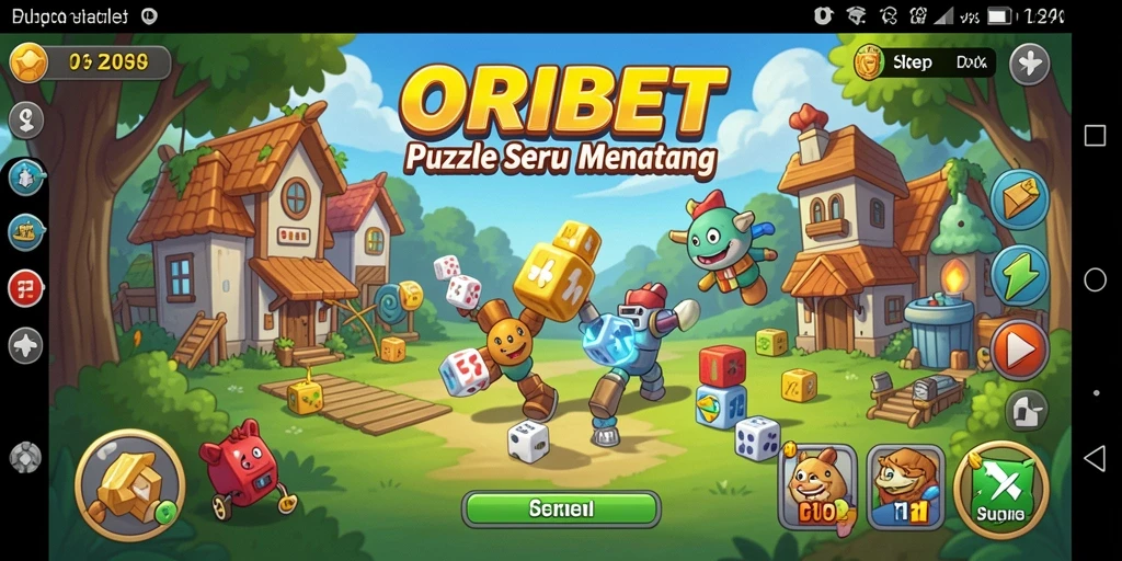 Tampilan gameplay ORIBET yang menantang dan penuh warna.
