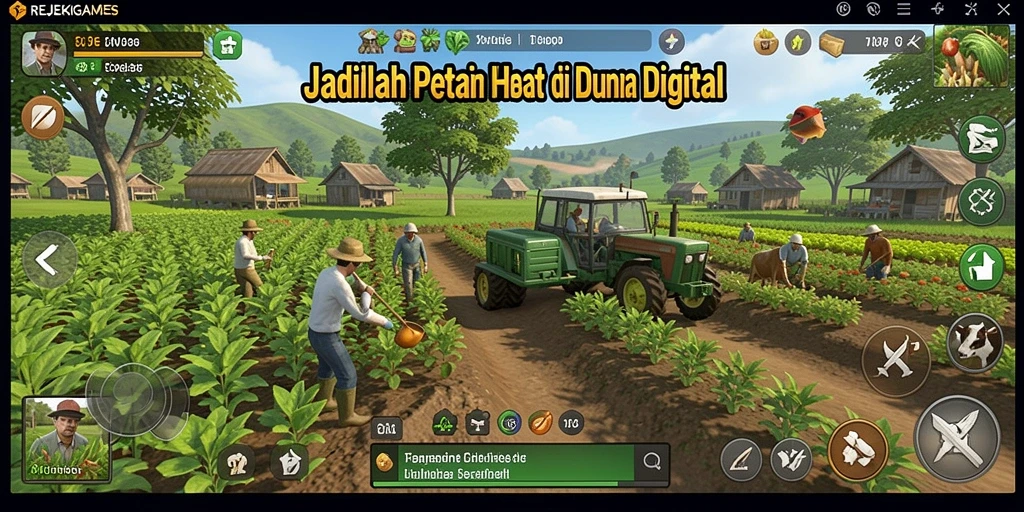 Tampilan menarik gameplay Farming di REJEKIGAMES.
