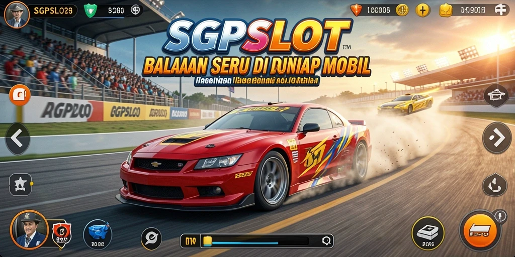 Tampilan gameplay balapan mobil yang mendebarkan di SGPSLOT.