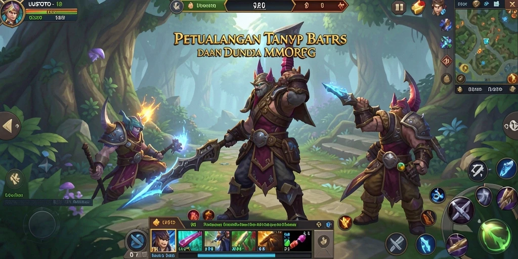 Tampilan gameplay UUSTOTO yang menakjubkan dan penuh aksi.